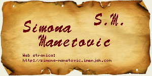 Simona Manetović vizit kartica